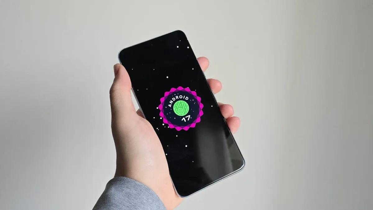 Exibição de formas geométricas nas bordas da tela do celular