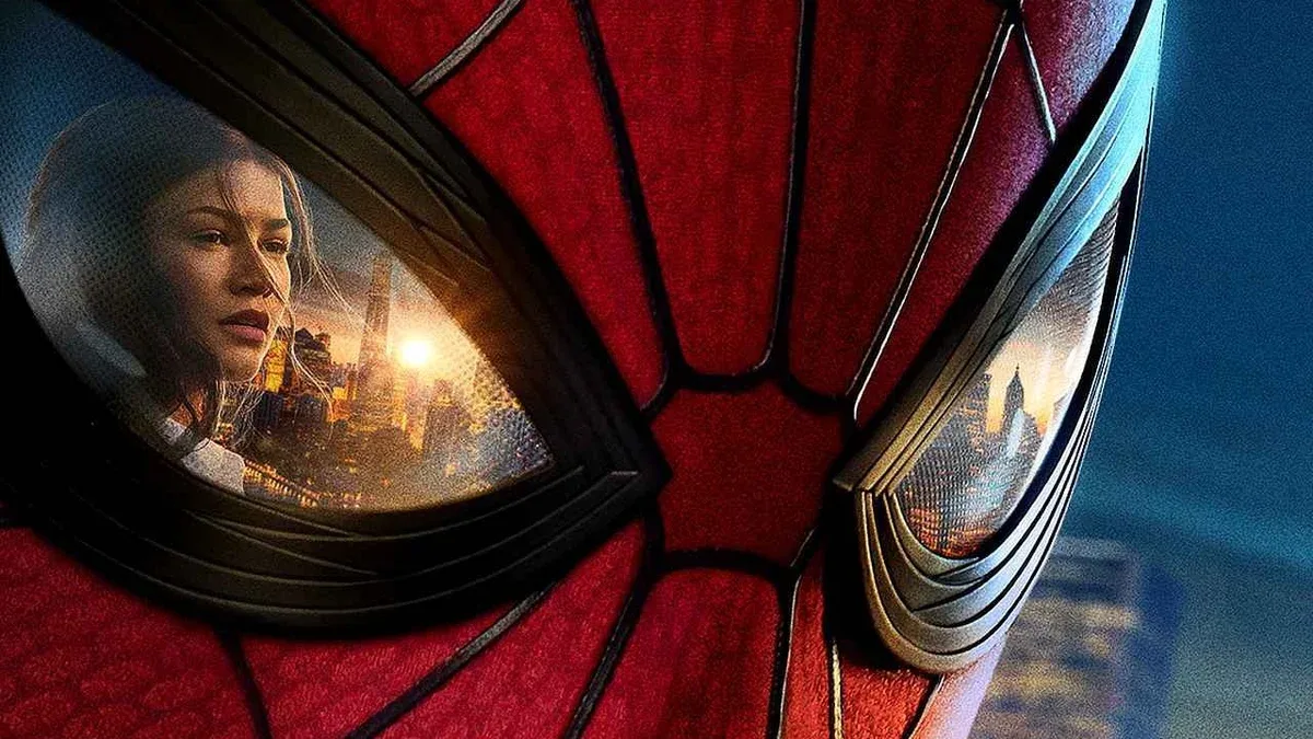 Poster oficial de Homem-Aranha: Um Novo Dia em exibição no cinema