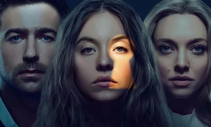 Atriz Sydney Sweeney atuando em cena dramática do filme A Empregada