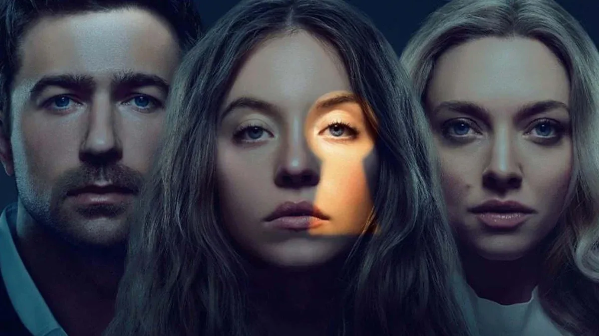 Atriz Sydney Sweeney atuando em cena dramática do filme A Empregada