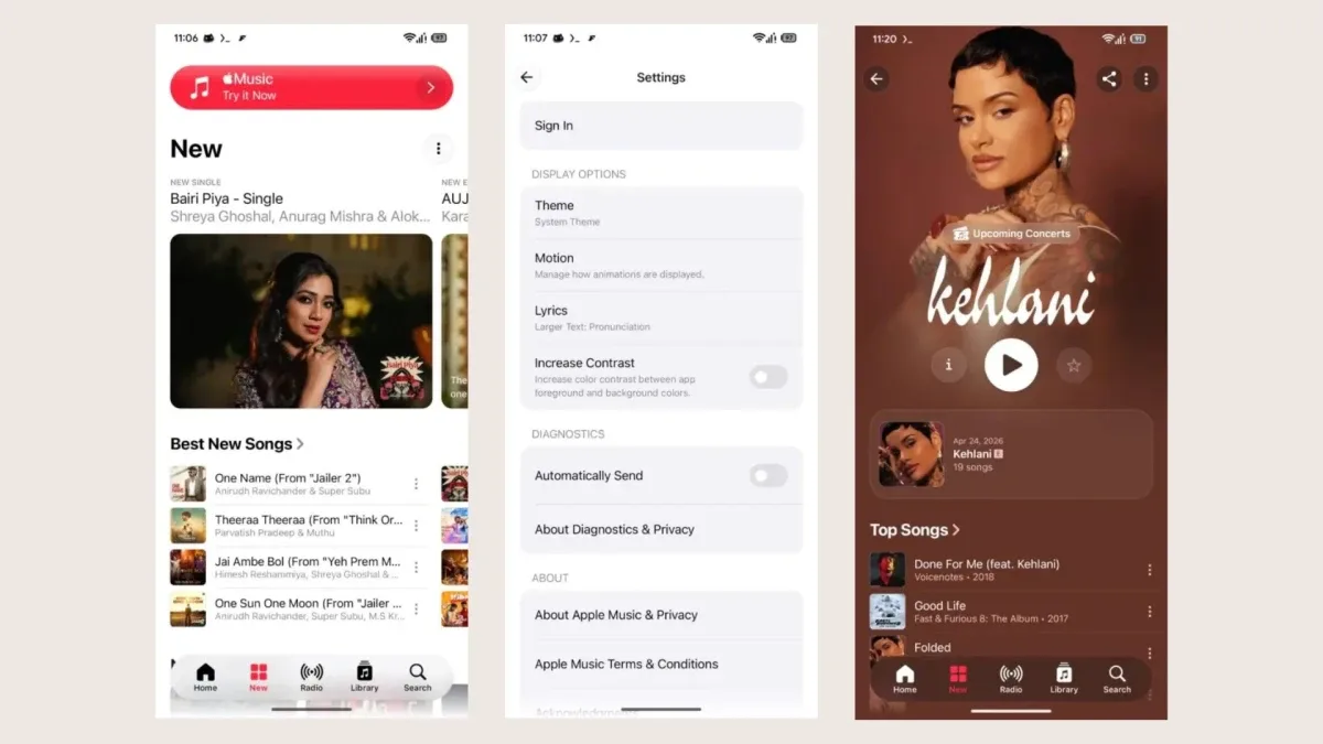 Apple Music no Android adota visual do iPhone com barra flutuante e corrige falha histórica em playlists